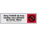 Signalétique s'abstenir de fumer