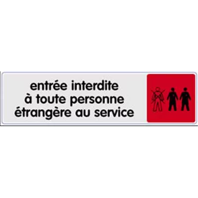 Signalétique interdit aux personnes