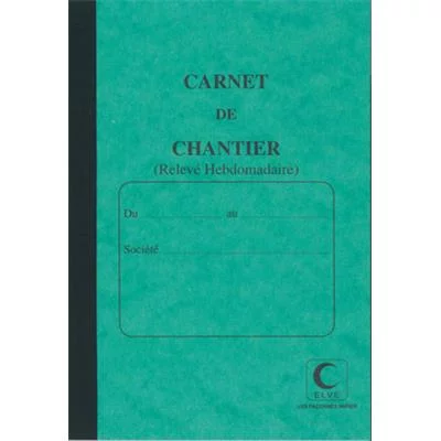 Carnet chantier hebdomadaire