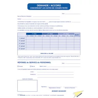 Demande/accord des dates de congés dupli
