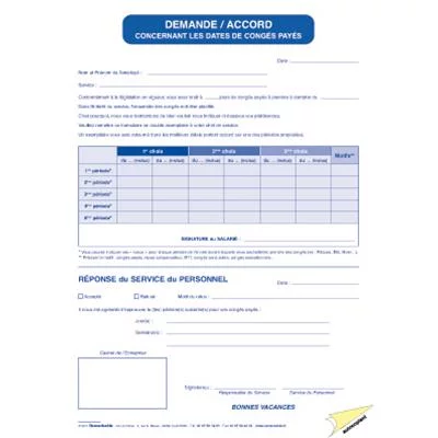 Demande/accord des dates de congés dupli