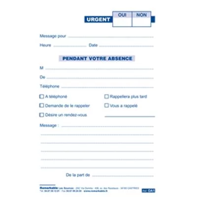 Pendant votre absence