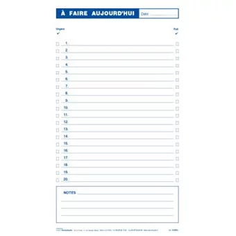 À faire aujourd'hui