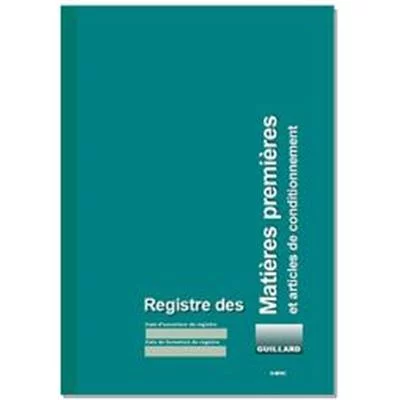 Registre des matières premières