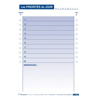 Priorités du jour