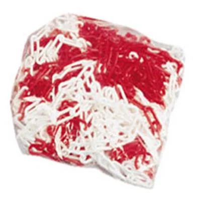 Chaîne 25 m rouge & blanc