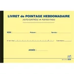 Livret de pointage hebdomadaire poste sédentaire
