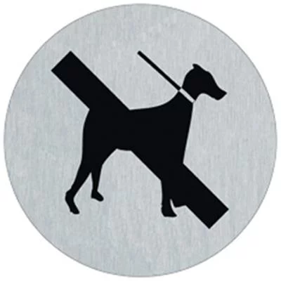 Signalétique alu chiens interdits