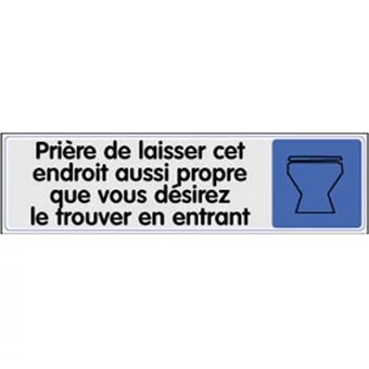 Signalétique laisser propre