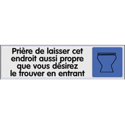 Signalétique laisser propre