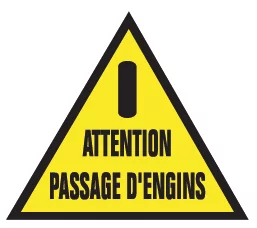Triangle alu passage d'engins
