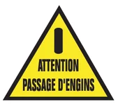 Triangle alu passage d'engins