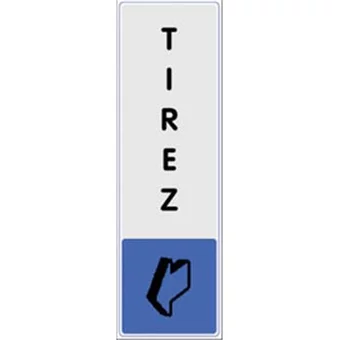 Signalétique tirez vertical
