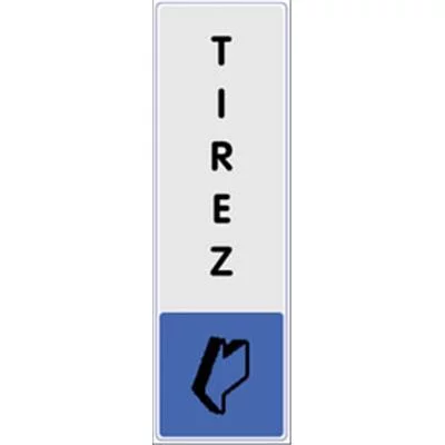 Signalétique tirez vertical