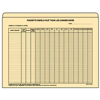 10 pochettes de gestion pour les congés