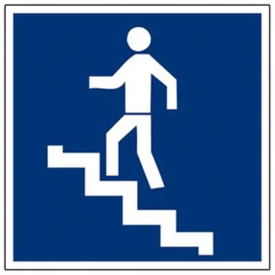 Signalétique escalier haut PVC