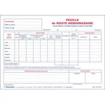 Transport sanitaire - Feuille de route hebdomadaire