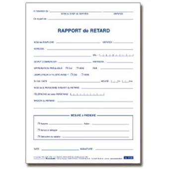 Rapport de retard