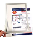 Lot de 2 cadres magnétiques A4 gris