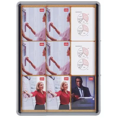 Vitrine fond liège 9 feuilles