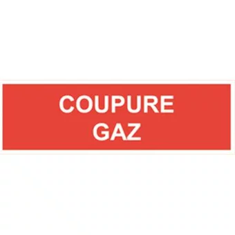 Panneau PVC coupure gaz