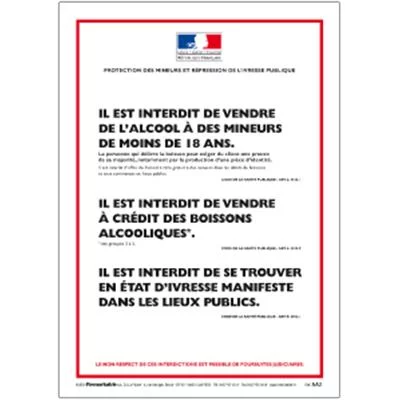 Vente à emporter boissons alcooliques A5