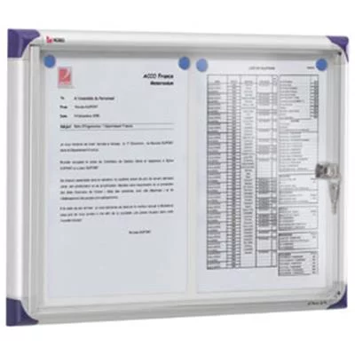 Vitrine d’intérieur fond magnétique 2 feuilles