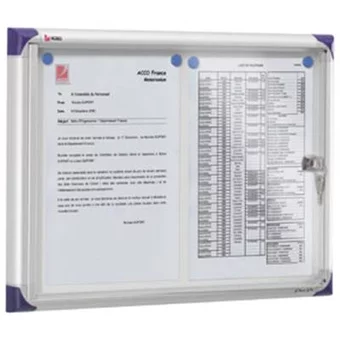 Vitrine d’intérieur fond magnétique 2 feuilles