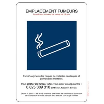 Emplacement fumeurs PVC