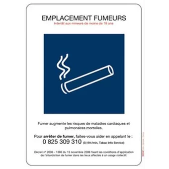 Emplacement fumeurs PVC