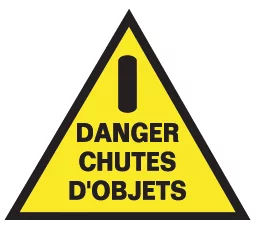 Triangle alu chutes d'objets
