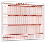 Planning mural congés 1 à 15 salariés année légale 2025-2026