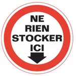 Adhésif ne rien stocker ici