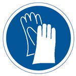 Port de gants obligatoire adhésif