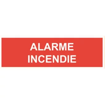 Panneau PVC alarme incendie