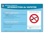 Affichage interdiction de vapoter
