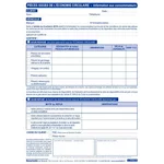 Feuillets obligatoires pour pièces auto d'occasion