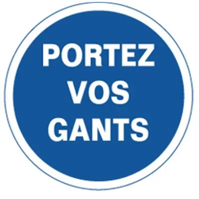 Disque aluminium portez vos gants