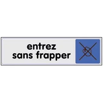 Signalétique entrez sans frapper