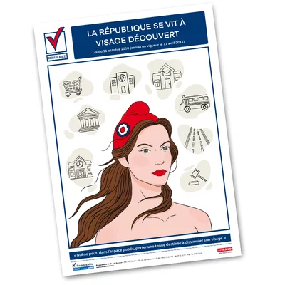 Affiche La République se vit à visage découvert