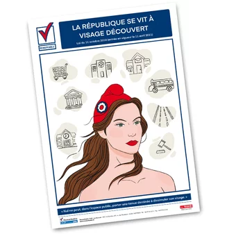 Affiche La République se vit à visage découvert