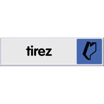 Signalétique tirez horizontal