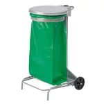 Poubelle mobile à pédale en acier 110 litres