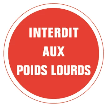 Disque poids lourds interdit