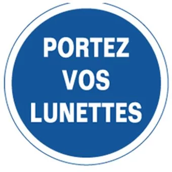 Disque aluminium portez vos lunettes