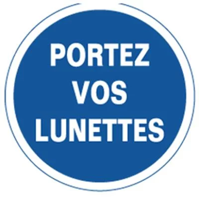 Disque aluminium portez vos lunettes