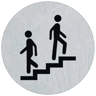 Signalétique alu escalier