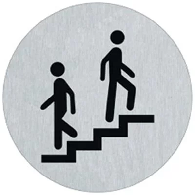 Signalétique alu escalier