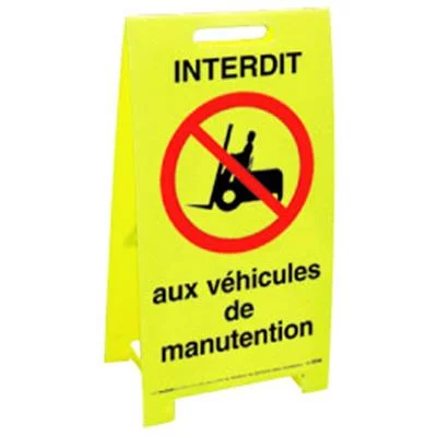 Balise signalisation interdit véhicules manutention