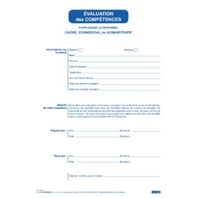 Évaluation des compétences cadres